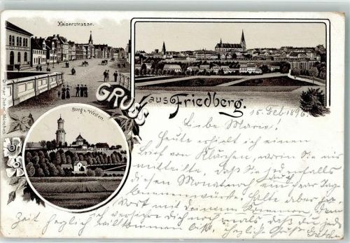 Friedberg 1896 Vorläufer Burg Friedberg Kaiserstraße
