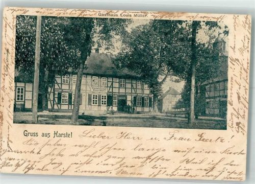 Harste 1907 Gasthaus Müller Fachwerkhaus Foto AK