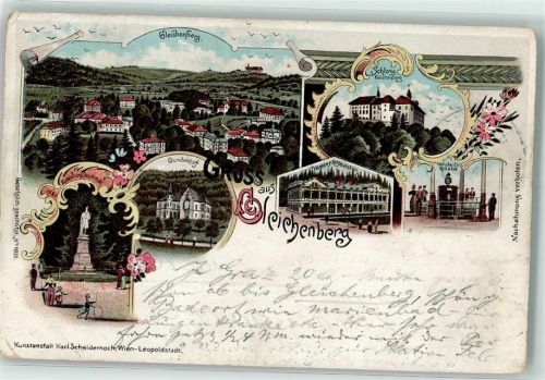Bad Gleichenberg 1897 Wickenburg Denkmal Grudenhof Constantins Quelle Schloss
