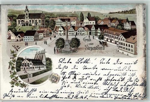 Siegenburg 1898 Hopfenhalle Säule