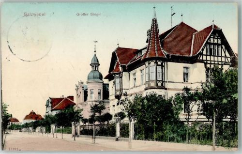 Salzwedel 1908 Großer Stegel Villen