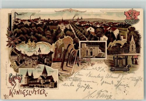 Königslutter 1897 Stiftskirche Marktplatz Kreuzgang Tetzeldenkmal