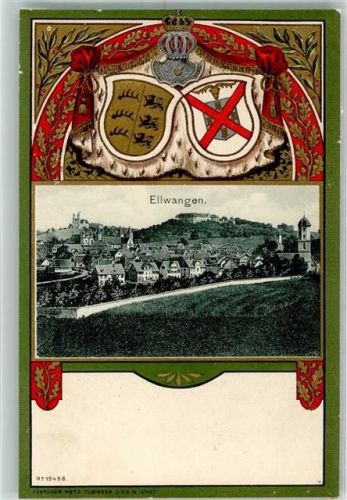 Ellwangen Prägedruck Ellwangen Wappen