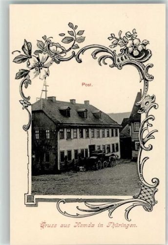 Remda Postgebäude Postkutsche