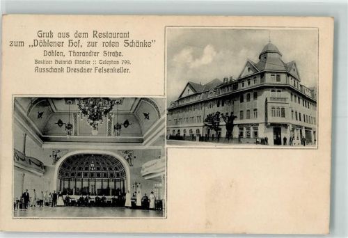 Potschappel Döhlen Gasthaus zum Döhlener Hof, zur roten Schänke Ballsaal Ort lt. Fotograf