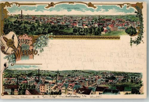 Werdau 1898 Südlicher- und Nördlicher Stadtteil