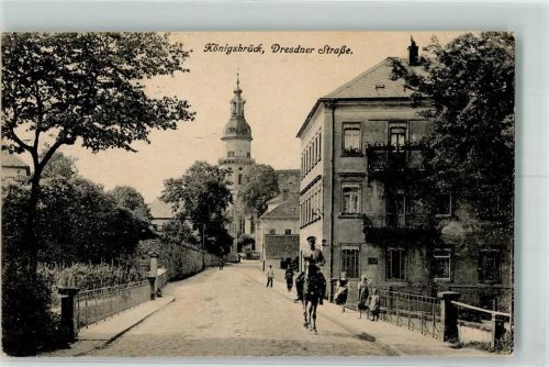 Königsbrück 1923 Dresdner Straße Reiter Stadttor Inflationsporto 120 Reichsmark