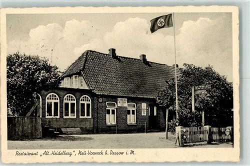 Neu Vorwerk WK II Gasthaus Restaurant Alt Heidelberg Fahne