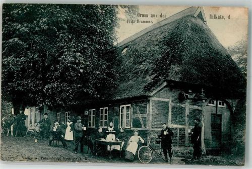 Ihlkate Gasthaus Fahrenkrug Reethaus Fahrräder Bahnpost Kiel-Rendsburg Zg. 977
