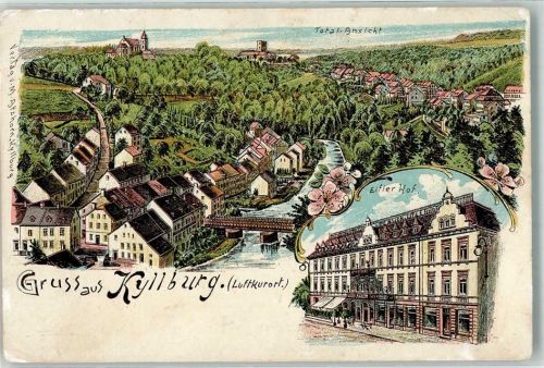 Kyllburg Pension Eiffler Hof Lithographie Erh. II Stauchung