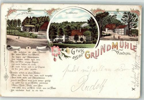 Liegau-Augustusbad 1898 Grundmühle Gartenhaus Wachau