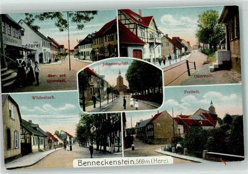 Benneckenstein Oberstadt Unterstadt Johannesplatz Wildenbach Freiheit Konditorei Hotel Kronprinz