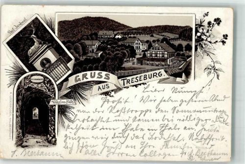 Treseburg 1895 Vorläufer Pfeil-Denkmal Wilhelms-Blick