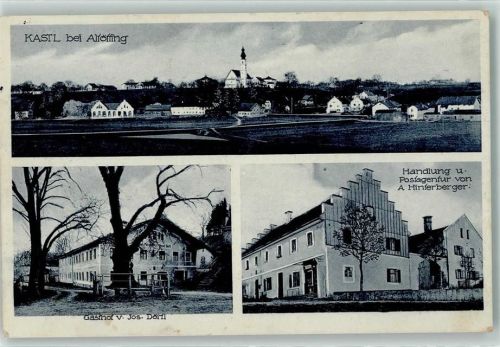 Kastl Gasthaus v. Jos. Dörfl Handlung Postagentur von A. Hinterberger Kirche