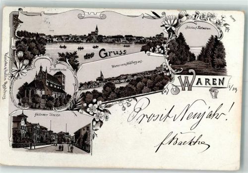 Waren 1897 Georgenstraße Güstrower Straße Gondelsee