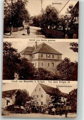 Barnitz Dorfstraße Schloß Schloßgarten Gastwirtschaft Liefer-LKW