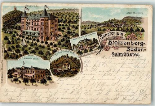 Bad Soden-Salmünster Sanatorium Stolzenberg-Soden Kurhaus Letztes Hutten-Schloß Villa Vitriatius