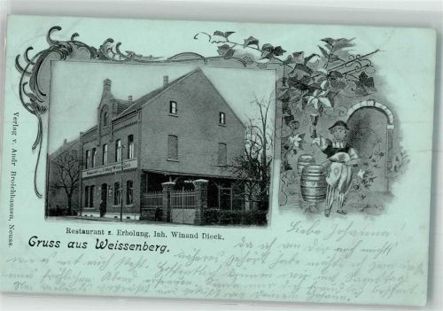 Weißenberg 1912 Kl. Weinschenk Weinfäßer Gasthaus zur Erholung