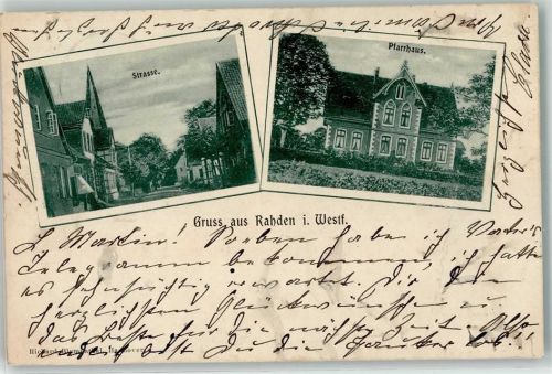 Rahden 1903 Pfarrhaus