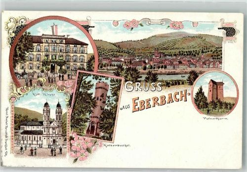 Eberbach Kath. Kirche Pulverturm Katzenbuckel Hotel Leininger Hof