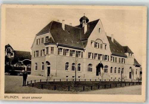 Balingen 1911 Neuer Bahnhof