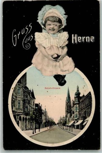 Herne 1907 Mädchen Bahnhofstraße