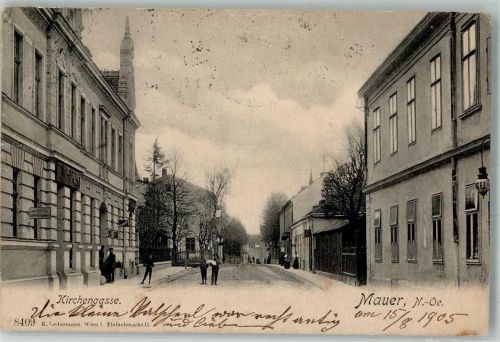1060 Wien 6. Bezirk, Mariahilf 1905 Gebrauchsspuren Kirchengasse OT Mauer