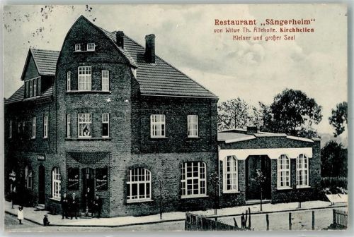 Kirchhellen Gasthaus "Sängerheim" Bahnpost Oberhausen- Zg. 677