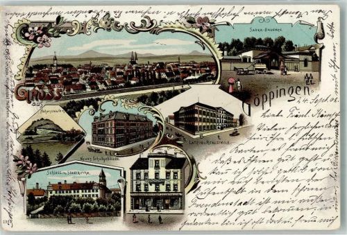Göppingen 1902 Neues Schulgebäude Schloss Latein- u. Realschule