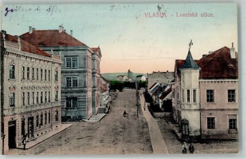 Vlasim 1913 Strasse Loretska ulice