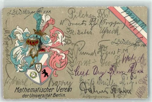 Berlin, unsortiert 1908 Mathematischer Verein der Universität