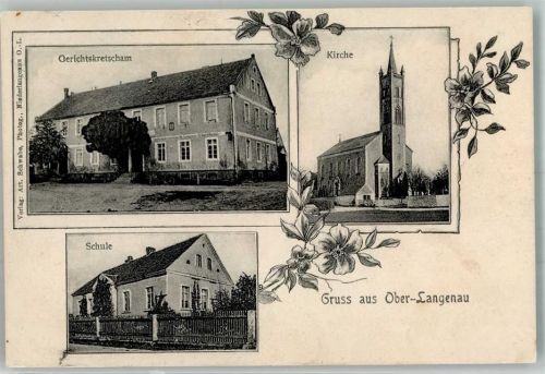 Oberlangnau Gerichtskretscham Schule Kirche