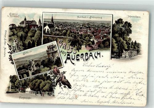 Auerbach 1896 Ottmar Zieher Schloss Fürstenlager Herrenhaus