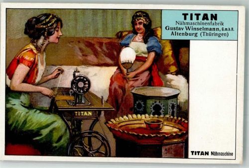 Altenburg Werbung Titan Maschine Beruf Tracht Orientalin Gustav Winselmann