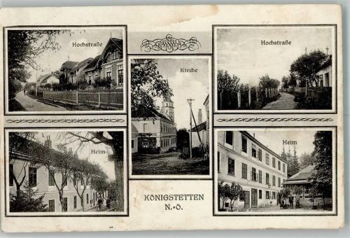 Königstetten 1925 Kirche Hochstrasse Heim