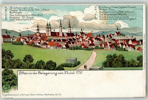 Zittau vor der Belagerung 23. Juli 1757