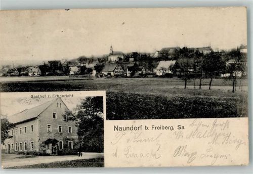 Freiberg 1911 Bahnpost Reichenbach Zug 101 16.10.11 Gasthaus Erbgericht