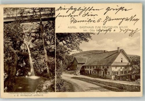 Aispel Haselbacherwasserfall Gasthaus zum Deutschen Adler