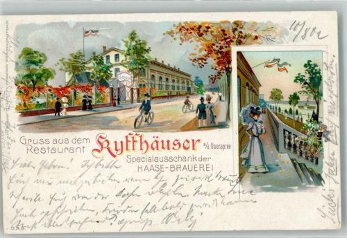Kyffhäuser 1902 Gasthaus Spezialausschank d. Haase-Brauerei Fahrrad