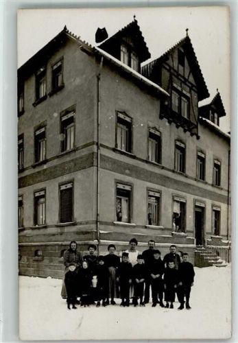 Penig 1909 Wohnhaus Winter Ort handschriftlich