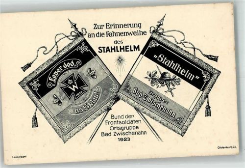 Bad Zwischenahn 1923 Fahnenweihe d. Stahkhelm Bund d. Frontsoldaten