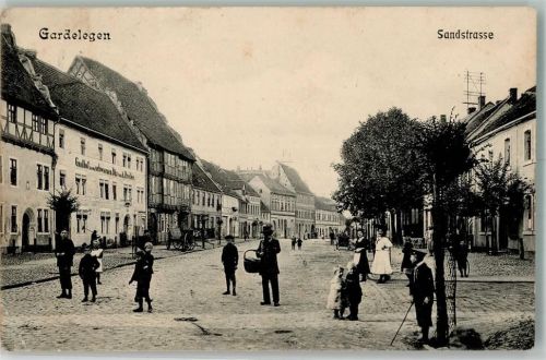 39638 O3570 Gardelegen 1914 Gebrauchsspuren Sandstraße Gasthaus zum schwarzen Bär