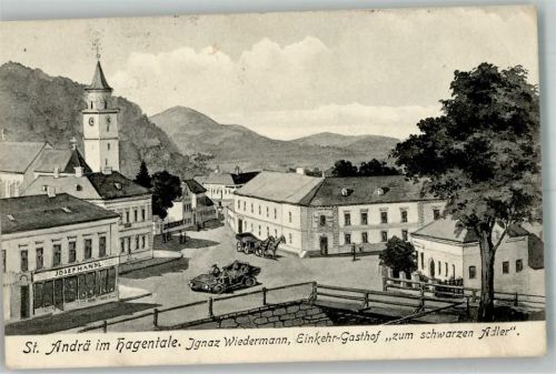St. Andrä vor dem Hagenthale Gasthaus zum schwarzen Adler Kirche