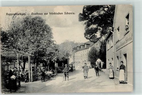 Rupprechtstegen 1915 Gasthaus Fränkische Schweiz Radfahrer