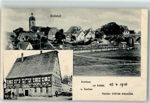 90574 W8501 Roßtal Gebrauchsspuren Gasthaus zur Kanne