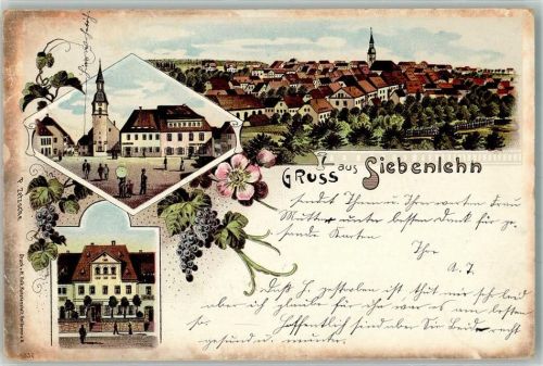 Siebenlehn 1900 Marktplatz Dorfkirche