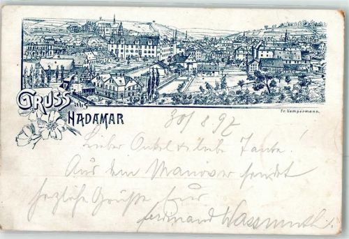 Hadamar 1897 sign. Fr. Kempermann Vorläufer