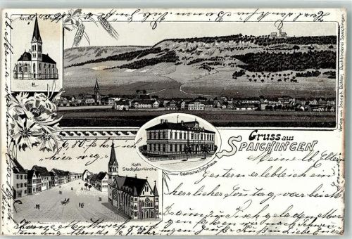 Spaichingen 1900 Städt. Schulhaus Kath. Kirche
