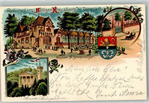 Darmstadt 1901 Gasthaus zum Heiligen Kreuz