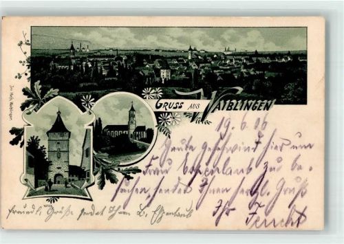 Waiblingen 1906 Stadttor Äussere Kirche